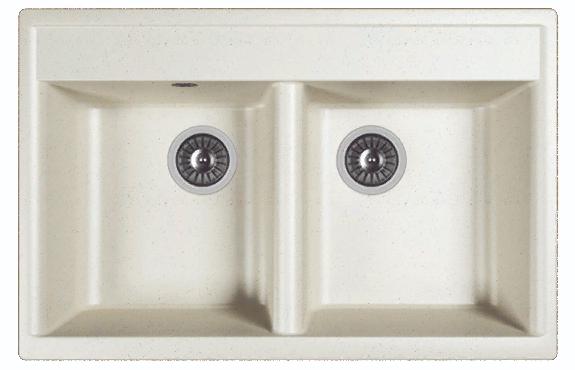 Мойка кухонная из литьевого мрамора Dr. Gans АСТРА 780 25.060.E0780.401 78*51 см. белый