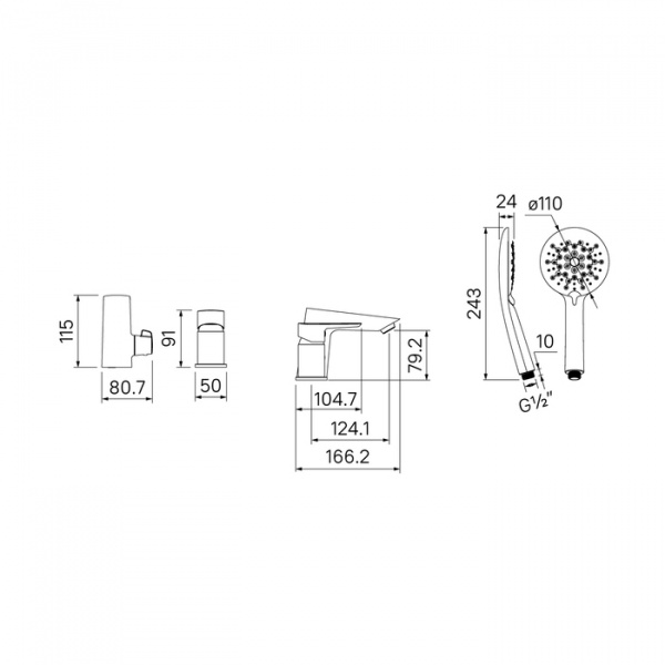 Смеситель IDDIS CLOUD CLOWG30i07 на борт ванны  Смеситель IDDIS CLOUD CLOWG30i07 на борт ванны