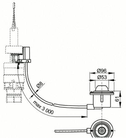 Клавиша для инсталляции Alcaplast  MPO12  