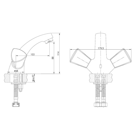 Смеситель IDDIS BOUNCE BOUSB00i01 для раковины 