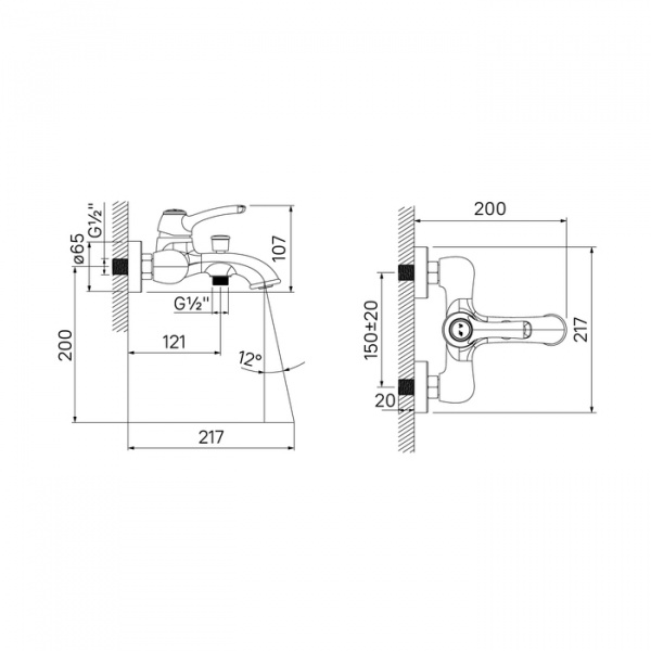Смеситель IDDIS OLDIE OLDYG00i02 для ванны и душа  Смеситель IDDIS OLDIE OLDYG00i02 для ванны и душа