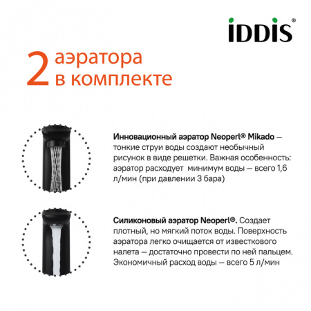 Смеситель IDDIS SLIDE SLIBLBTi01 для раковины 