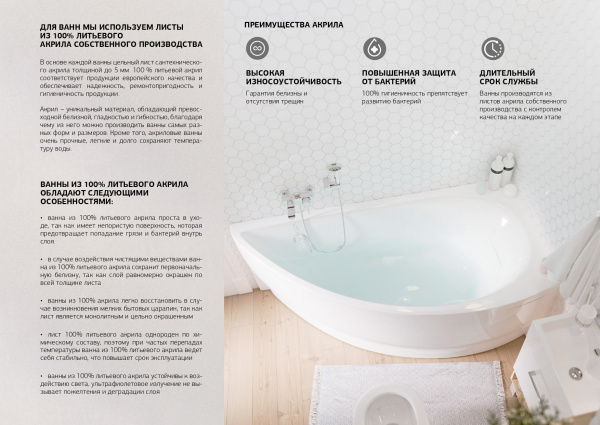 Ванна акриловая 1Marka ERGONOMIKA 01эрг17511л 158-175  Ванна акриловая 1Marka ERGONOMIKA 01эрг17511л 158-175