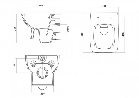 Унитаз-компакт Santek НЕО 1.WH30.2.411  