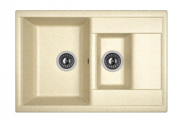 Мойка кухонная из литьевого мрамора Dr. Gans АСТРА 760 К 25.065.D0760.403 76*51 см. латте