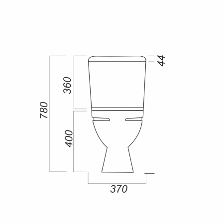 Унитаз-компакт Sanita СТАНДАРТ SDTSACC01030712  