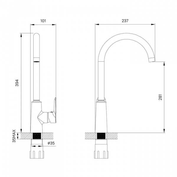 Смеситель IDDIS CLOUD CLOWG00i05 для кухонной мойки  Смеситель IDDIS CLOUD CLOWG00i05 для кухонной мойки