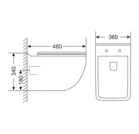 Унитаз навесной Mirsant DUO   
