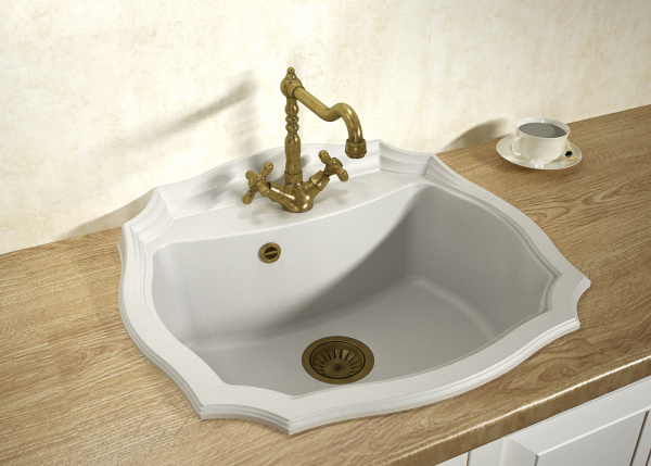 Мойка кухонная керамогранитная Florentina ЭМИЛИЯ 640 20.355.D0640.102 64*55 см. черный