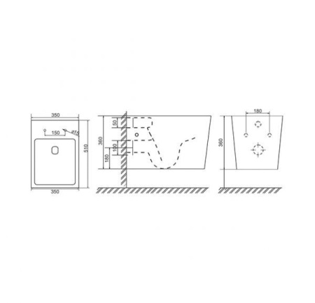 Унитаз навесной Mirsant LINE   