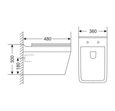 Унитаз навесной Mirsant STILL   
