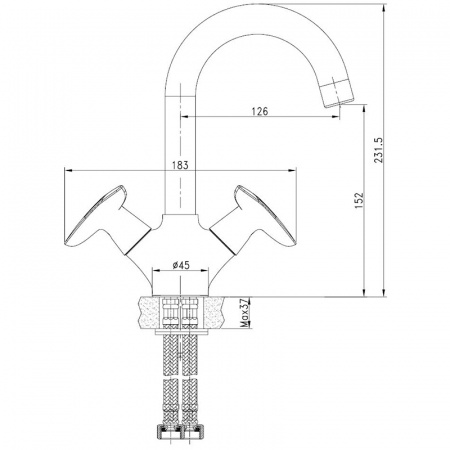 Смеситель IDDIS COPTER COPSBJ0i05 для кухонной мойки 