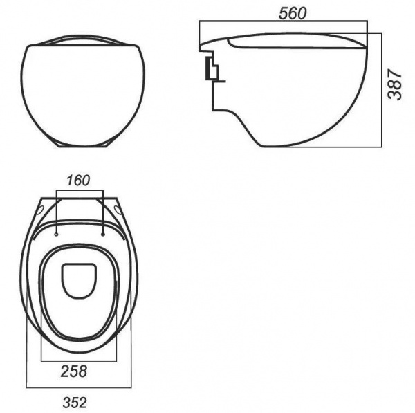 Унитаз навесной Sanita luxe RINGO RNGSLWH0104   Унитаз навесной Sanita luxe RINGO RNGSLWH0104