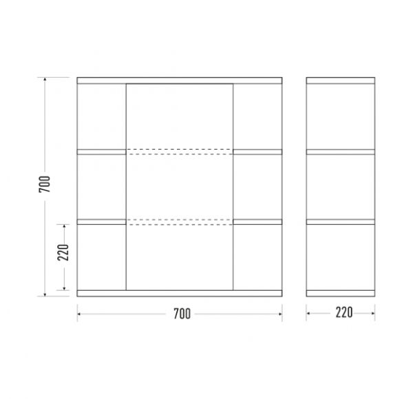 Зеркало Mirsant ГЛОРИЯ  70 см. 