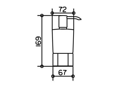 Дозатор жидкого мыла навесной Keuco ELEGANCE 11654019001  