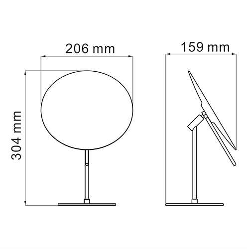 Зеркало косметическое WasserKRAFT  K-1002  