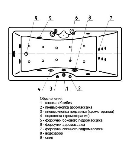 Ванна акриловая Aquatek ФЕНИКС  180x85 см. 