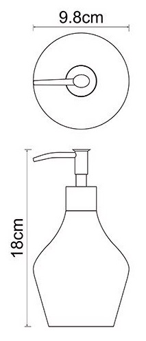 Дозатор жидкого мыла настольный WasserKRAFT DINKEL K-4699   Дозатор жидкого мыла настольный WasserKRAFT DINKEL K-4699