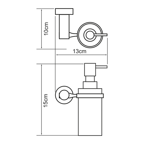 Дозатор жидкого мыла навесной WasserKRAFT DONAU K-9499  