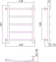 Полотенцесушитель водяной Стилье ВЕРСИЯ-Б2  00612-5040 500х400 