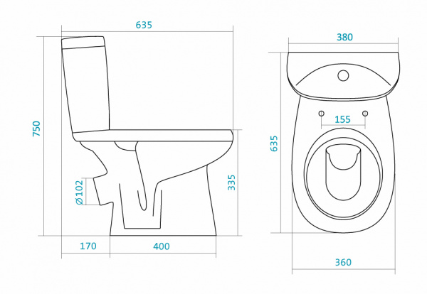 Унитаз-компакт Santek АНИМО 1.WH30.2.137   Унитаз-компакт Santek АНИМО 1.WH30.2.137