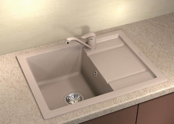 Мойка кухонная керамогранитная Florentina ЛИПСИ 660 20.155.C0660.102 66*51 см. черный