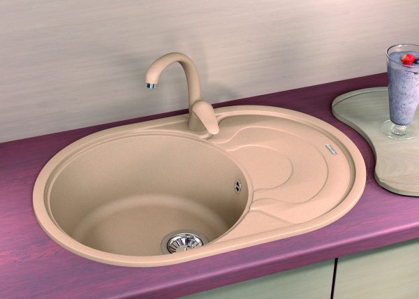 Мойка кухонная керамогранитная Florentina РОДОС 760 20.140.D0760.201 76*51 см. жасмин