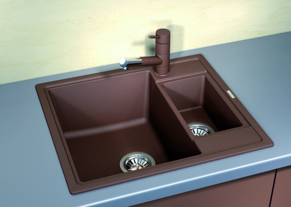 Мойка кухонная керамогранитная Florentina ЛИПСИ 580K 20.210.D0580.104 58*51 см. бежевый