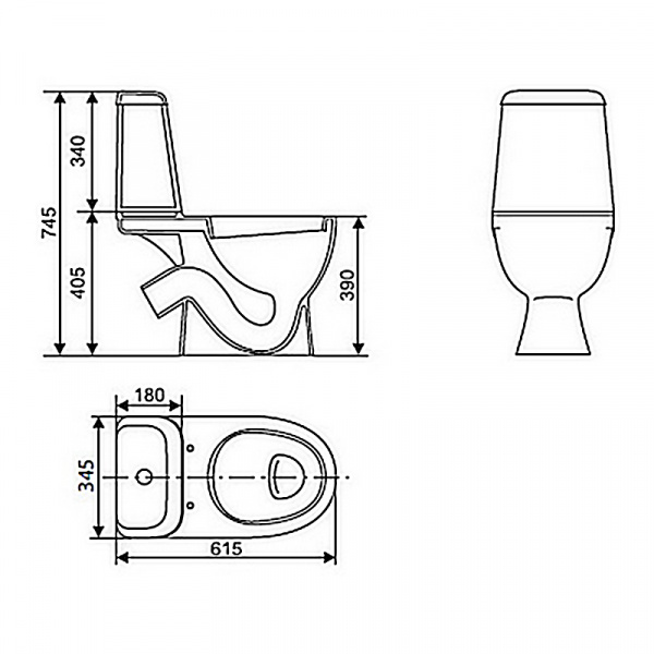 Унитаз-компакт Sanita luxe MAX MAXSLCC01040513   Унитаз-компакт Sanita luxe MAX MAXSLCC01040513