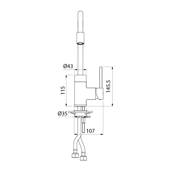 Смеситель IDDIS KITCHEN 361 K36BLJ0i05 для кухонной мойки 